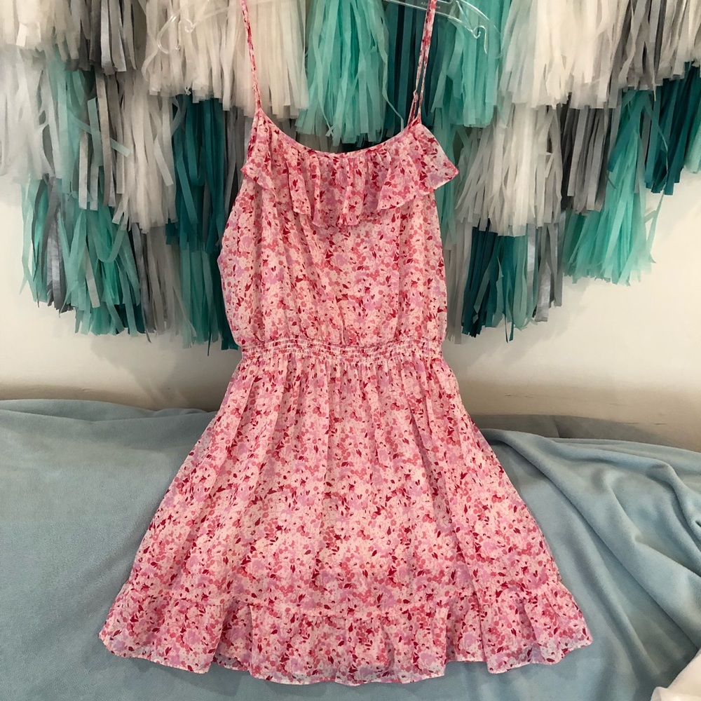 Tunic tank dress with flowers